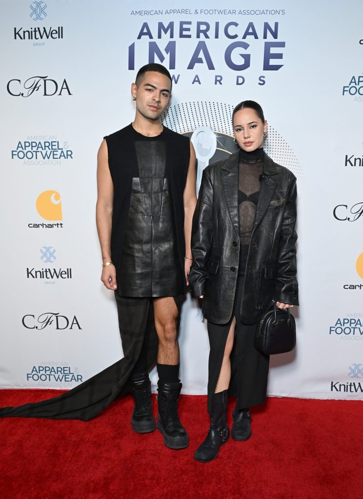 Aldo Araujo and Mellány Sánchez attend AAFA American Image Awards 2024 at Gotham Hall on April 16, 2024 in New York City. (Photo by Slaven Vlasic/Getty Images for AAFA American Image Awards)