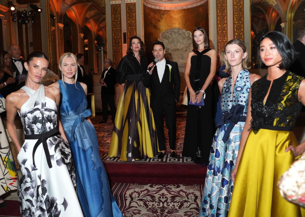 Maryanne Grisz, Cyril Verdavainne and Marina Pilias attend the Fashion Group International's  at The Plaza Hotel on October 15, 2024 in New York City. (Photo by Sean Zanni/Patrick McMullan via Getty Images)