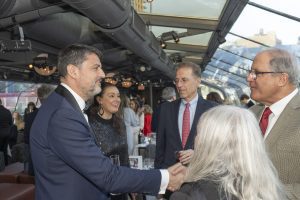 Consul General of Serbia Dr Vladimir Bozovic and Mr Richard Jankov attend Lifeline New York Benefit Dinner with Her Royal Highness Princess Katherine of Serbia aboard Bateaux New York (Photo by David Warren /Sipa​ USA)